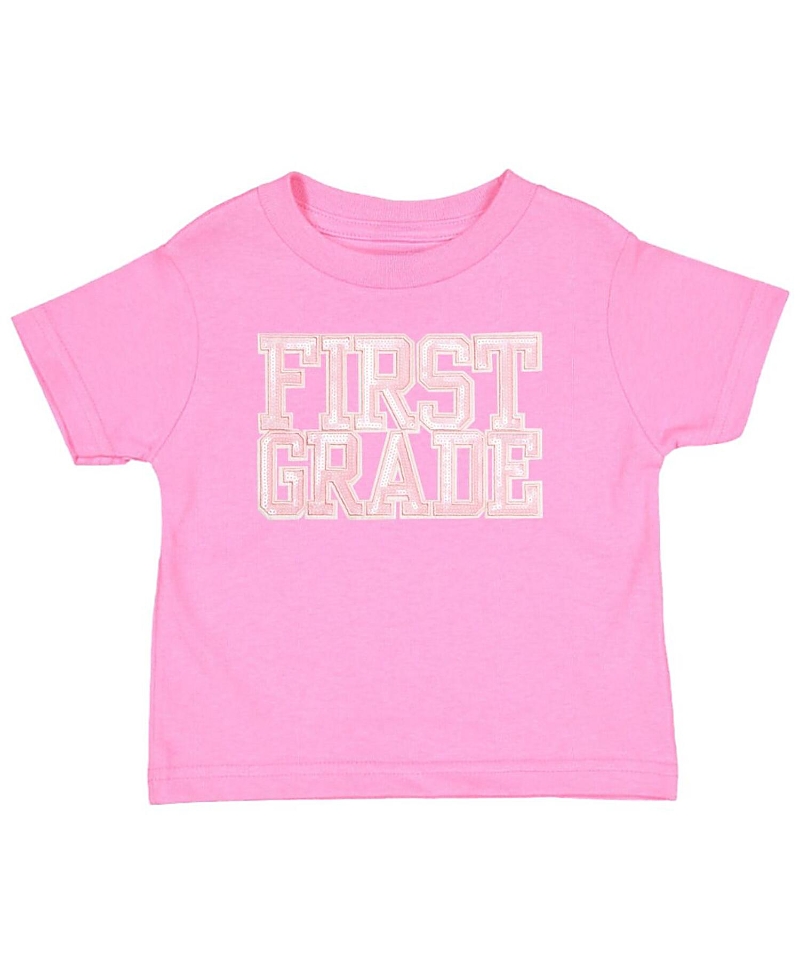 Sweet Wink First Grade Sequin Patch Short Sleeve T-shirt In Pink