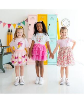 Girls' Raspberry Bow Tiered Tutu - Baby, Little Kid, Big Kid