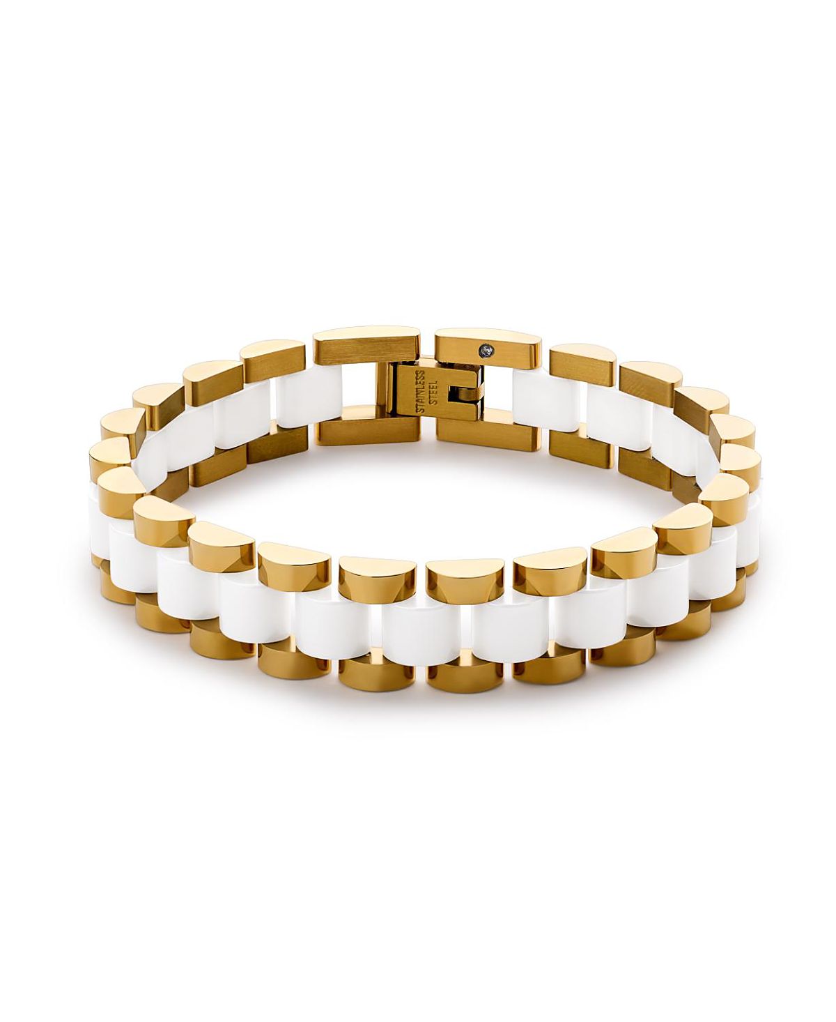 Ana Luisa Ora Silver Ceramic Watch Strap Bracelet