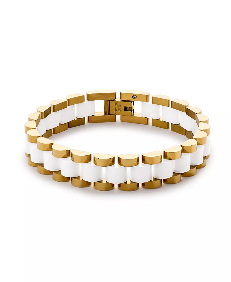 Ana Luisa Ora Silver Ceramic Watch Strap Bracelet