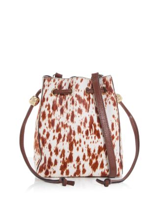 Mini Drawstring Calf Hair Crossbody Bag