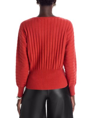 Dolman Sleeve Ribbed Sweater