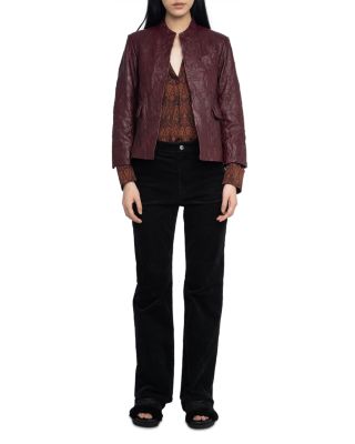 Veryn Cuir Froisse Leather Jacket