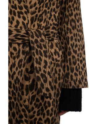Mentle Canvas Leopard Print Coat 
