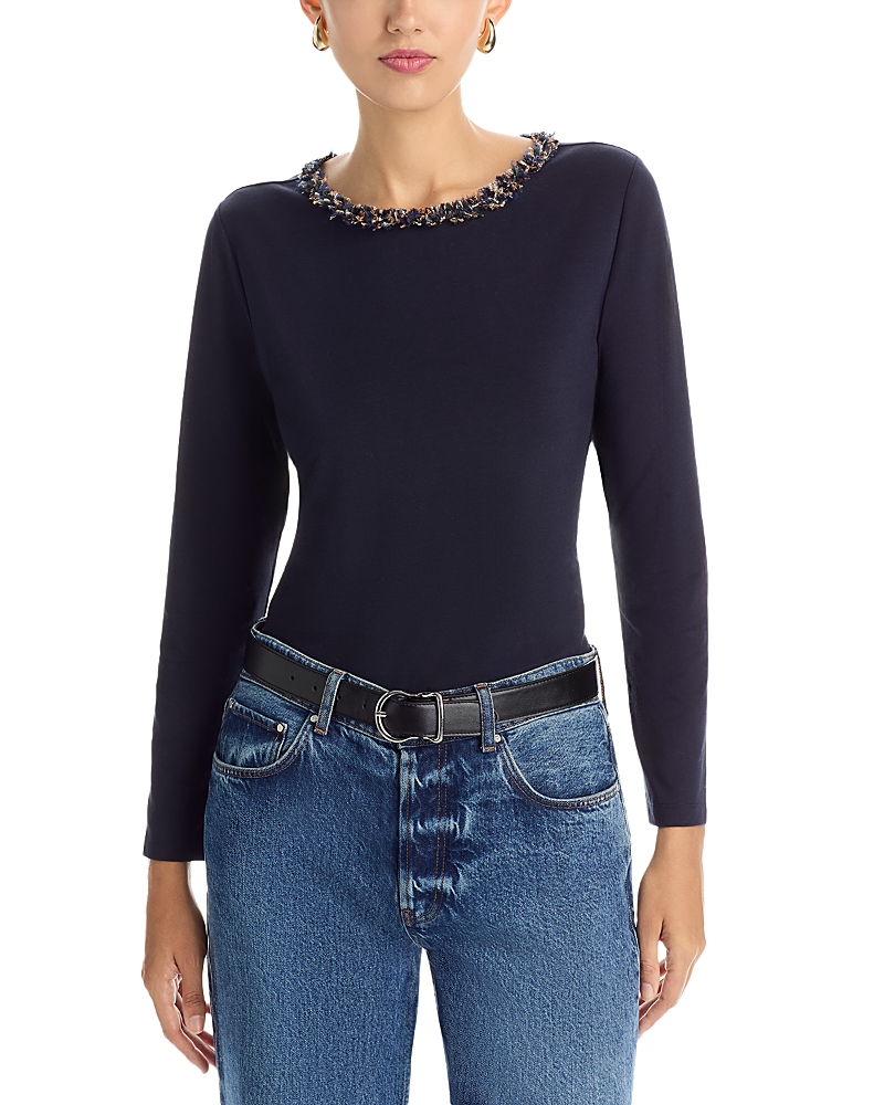 Kobi Halperin Mara Knit Top In Blue