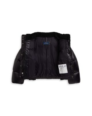 Girls' Teddy Fleece Trim Down Boxy Jacket - Little Kid