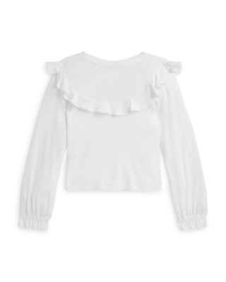 Girls' Ruffled Cotton Modal Top - Little Kid