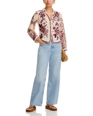 Embroidered Camp Collar Shirt