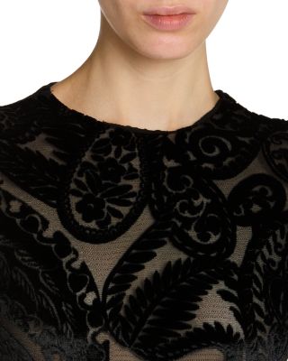 Velvet Paisley Mermaid Maxi Dress