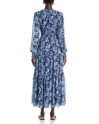 Smock Waist Tiered Maxi Dress