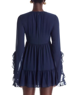 Ruffle Sleeve Mini Dress