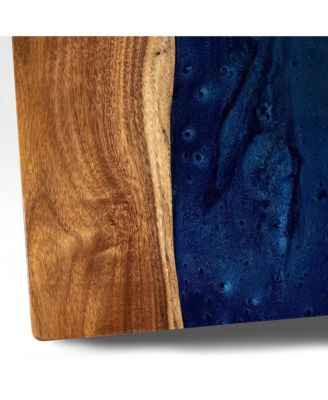 2ft x 4ft River Epoxy Resin with Live Edge Acacia Pathfinder ART Cornhole Boards