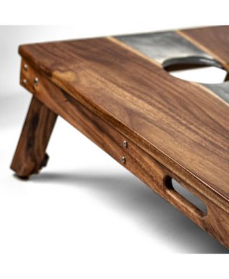 2ft x 4ft River Epoxy Resin with Live Edge Acacia Pathfinder ART Cornhole Boards