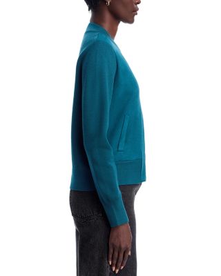 Faux Suede Bomber Jacket