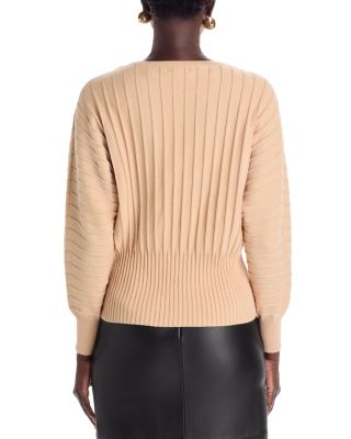 Dolman Sleeve Ribbed Sweater