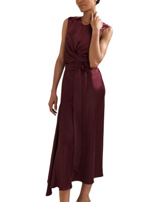 Draped Satin Dress
