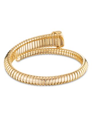 Trisola Diamond Trompette Bangle Bracelet in 18K Yellow Gold