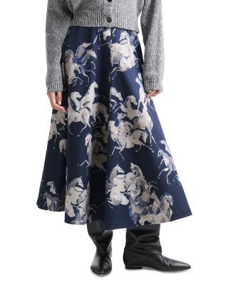 Varda Horse Print Skirt