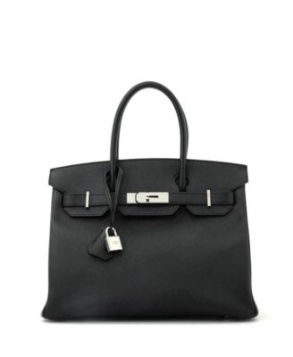 Pre-Owned HERMÈS - Birkin 30 Handbag Black Epsom with Palladium Hardware