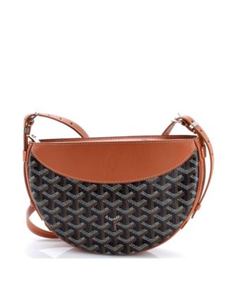   Hirondelle Shoulder Bag Coated Canvas and Leather