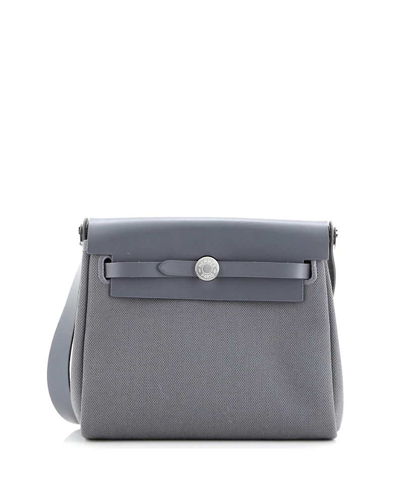 Pre-owned Pre-owned Hermes Hermes 20 Herbag Zip Toile And Leather In Gray