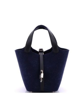 Pre-Owned HERMÈS - PM Picotin Lock Bag Felt with Leather