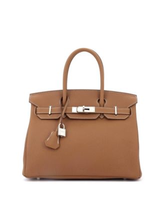 Pre-Owned HERMÈS - Birkin 30 Handbag Brown Togo with Palladium Hardware