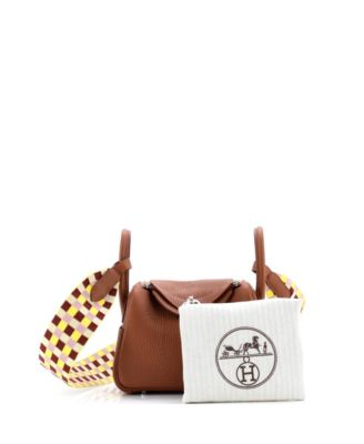 Mini Lindy Quadrille Bag Clemence with Canvas