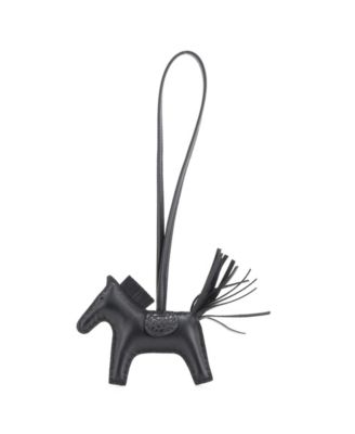 Pre-Owned HERMÈS - PM So Black GriGri Rodeo Touch Bag Charm Leather with Alligator