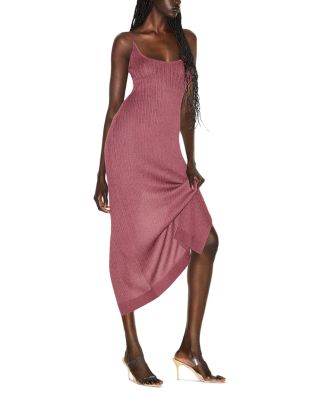 Sheer Knit Midi Dress