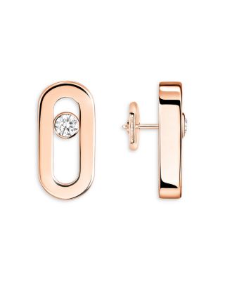 Diamond Move Uno Stud Earrings in 18K Gold, 0.03 tcw