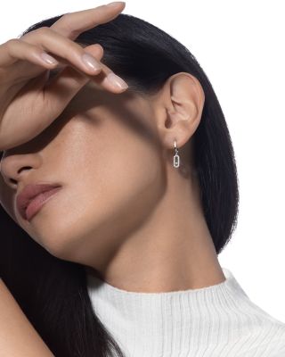 Diamond Move Uno Hoop Earrings in 18K Gold, 0.19 tcw