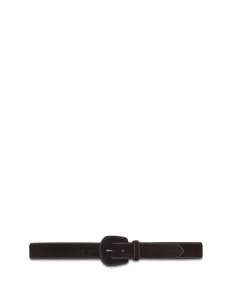 Maje Women's Suede Belt In Brown
