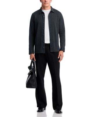 Pinstripe Jacquard Long Sleeve Shirt