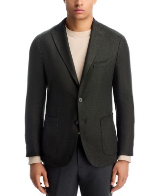 Stretch Wool Blend Flannel Slim Fit K-Jacket