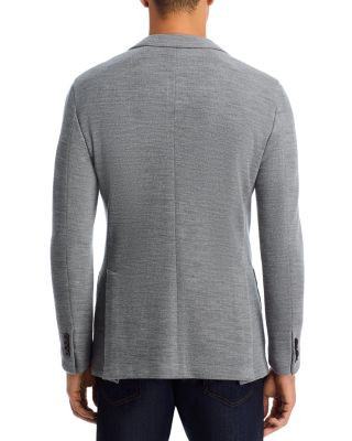 Wool Blend Honeycomb Knit Slim Fit K-Jacket