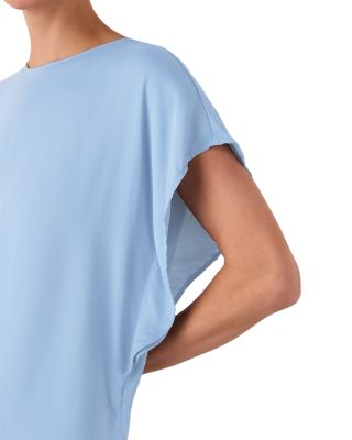 Short Sleeve Crepe Shell Top