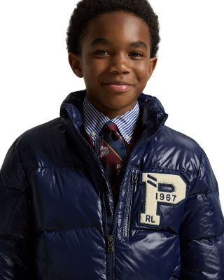 Boys' Glossed Hooded Down Jacket - Big Kid