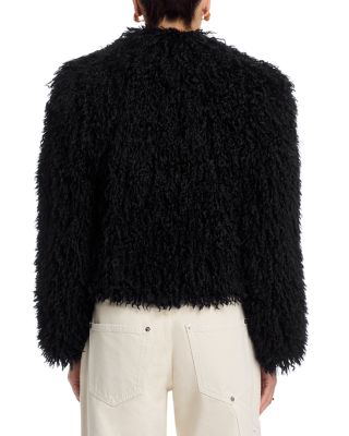 Aura Crop Faux Fur Coat