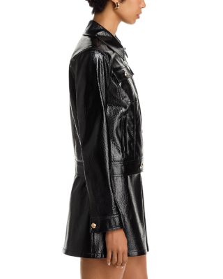 Jenn Crinkled Faux Leather Jacket