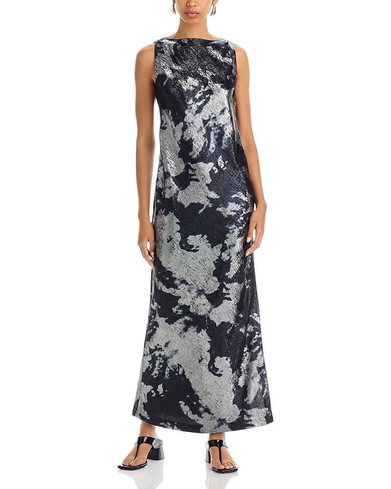 Rag & Bone Margaret Metallic Maxi Dress In Multi