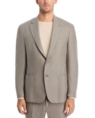 Brushed Ticweave Wool Suit Jacket