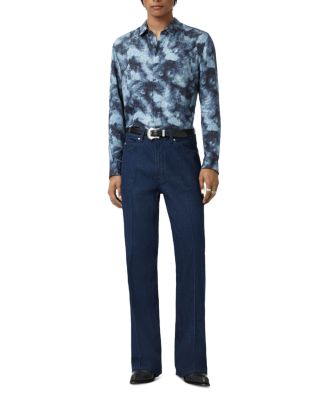 Rodney Printed Covered Placket Shirt