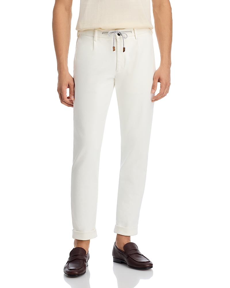 Eleventy Jersey Jogger Pants In White