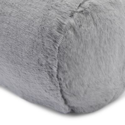 Big Rabbit Faux Fur Bolster Decorative Pillow - Exclusive