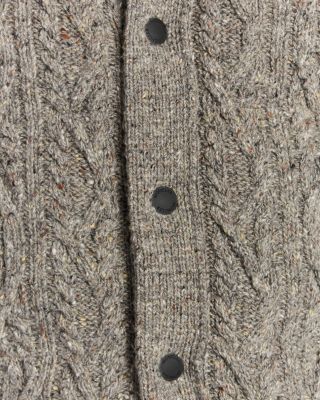 Wool Cable Knit Cardigan