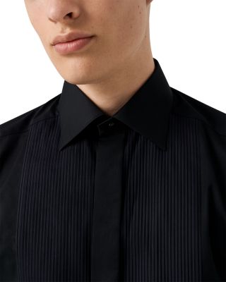 Slim Fit Solid Pliss&eacute; Shirt