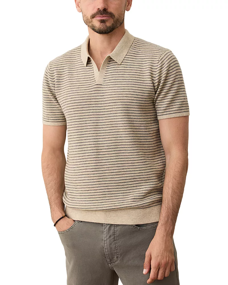 Marine Layer Liam Striped Sweater Polo