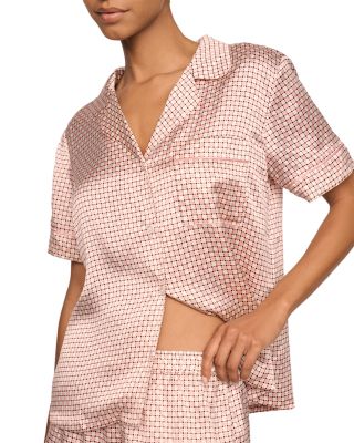 Inez Printed Washable Silk Short Pajama Set
