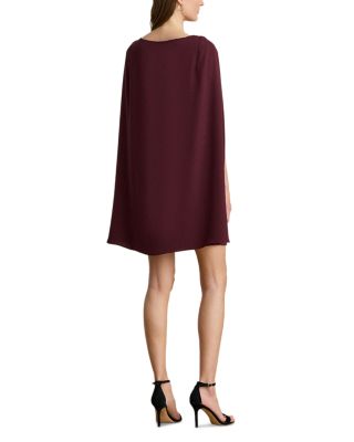Cape Georgette Cocktail Dress